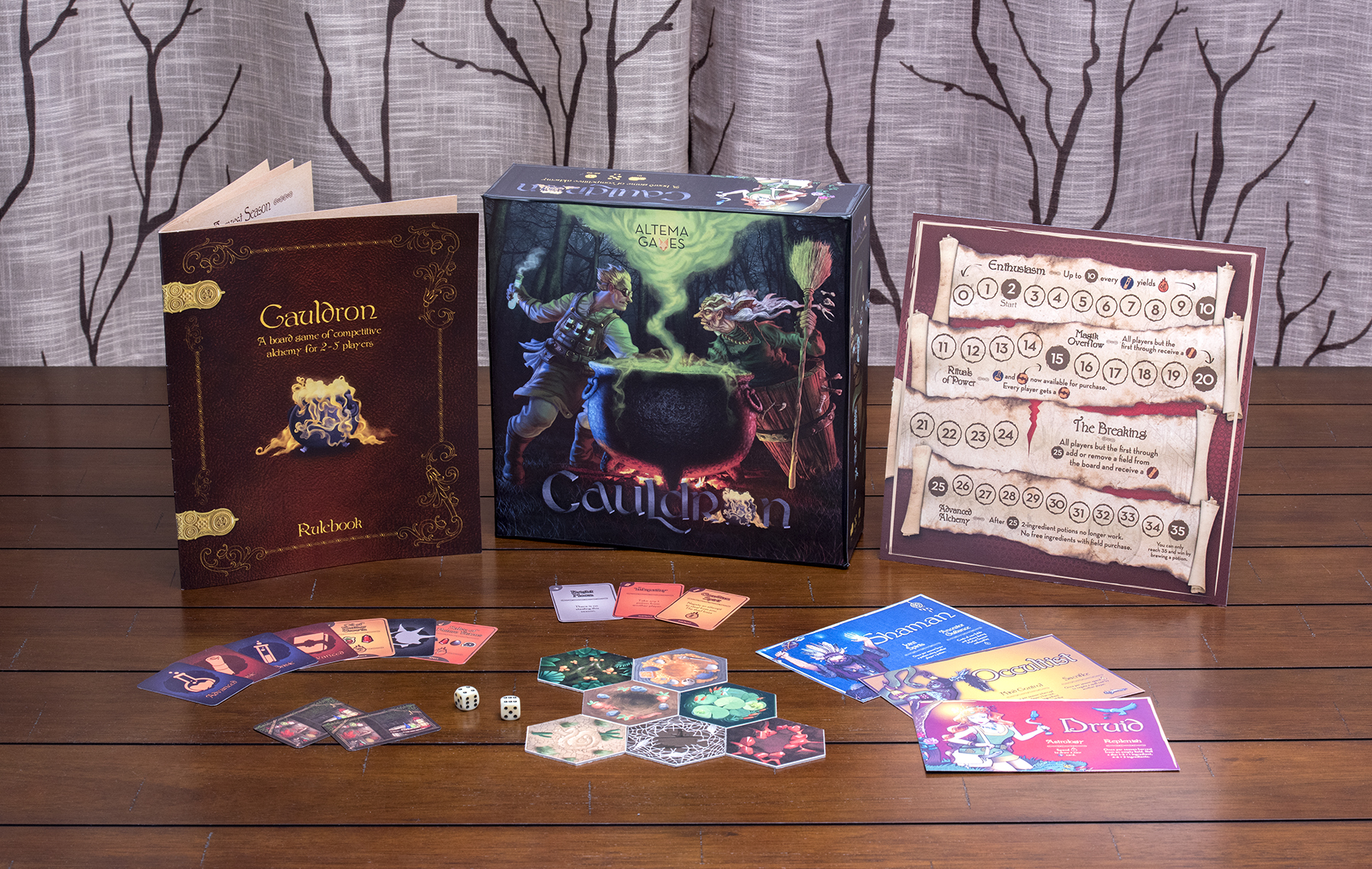 Cauldron box and contents.