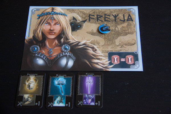 Freya, the goddess of fertility is well equipped to defend Asgard.